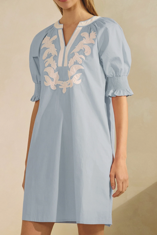 Poplin Perfection Dress- Blue | Dappled.Shop