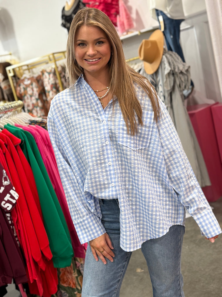 Gingham Button Up