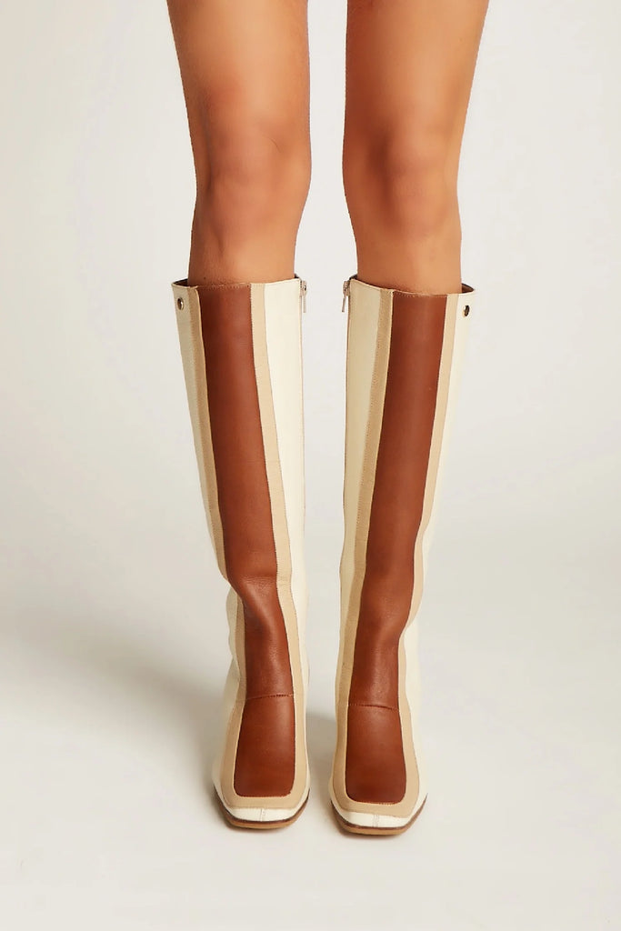 Revival Boots- Ivory/Tan