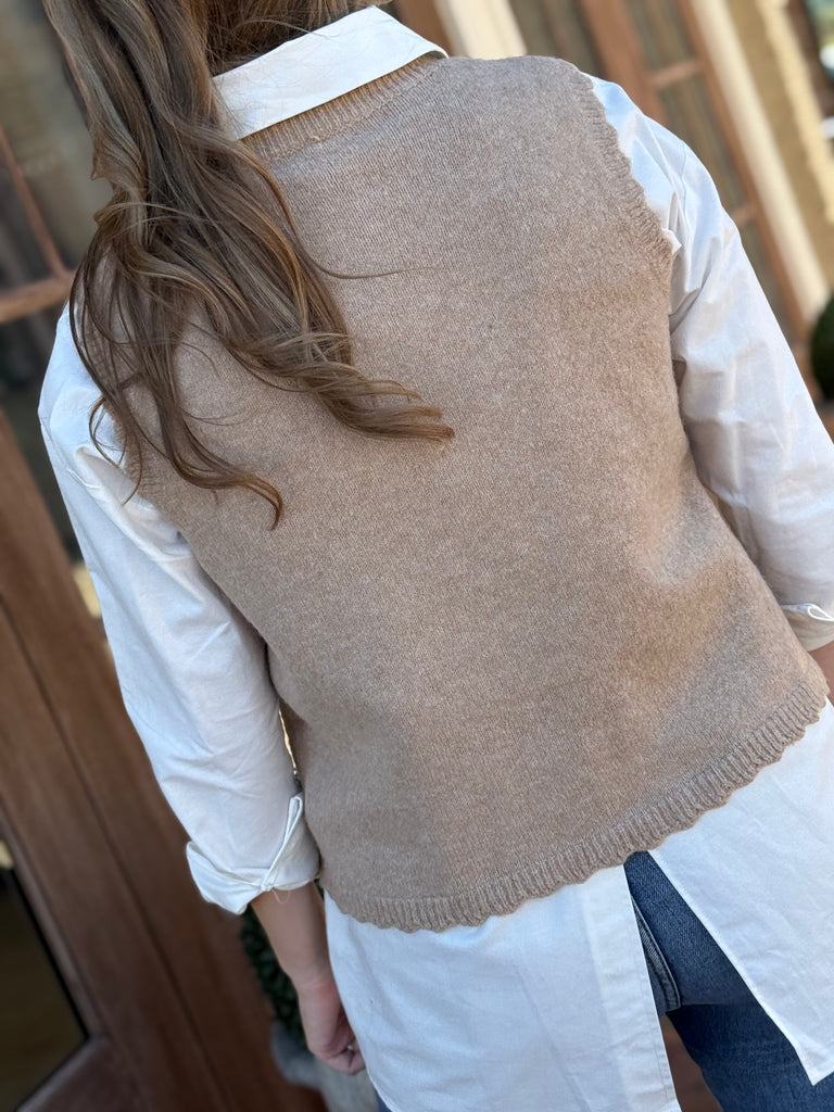 Scalloped Edge Vest