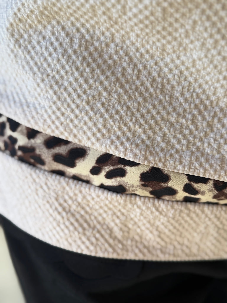 Trimmed in Leopard Blouse