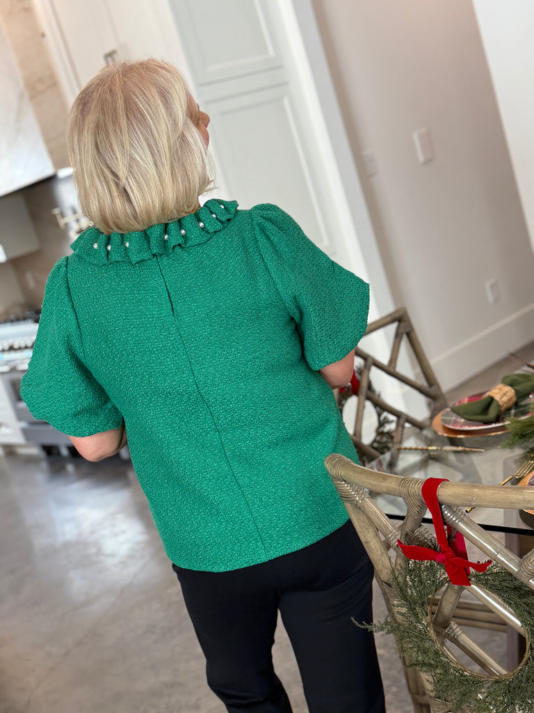Emerald Pearls Blouse