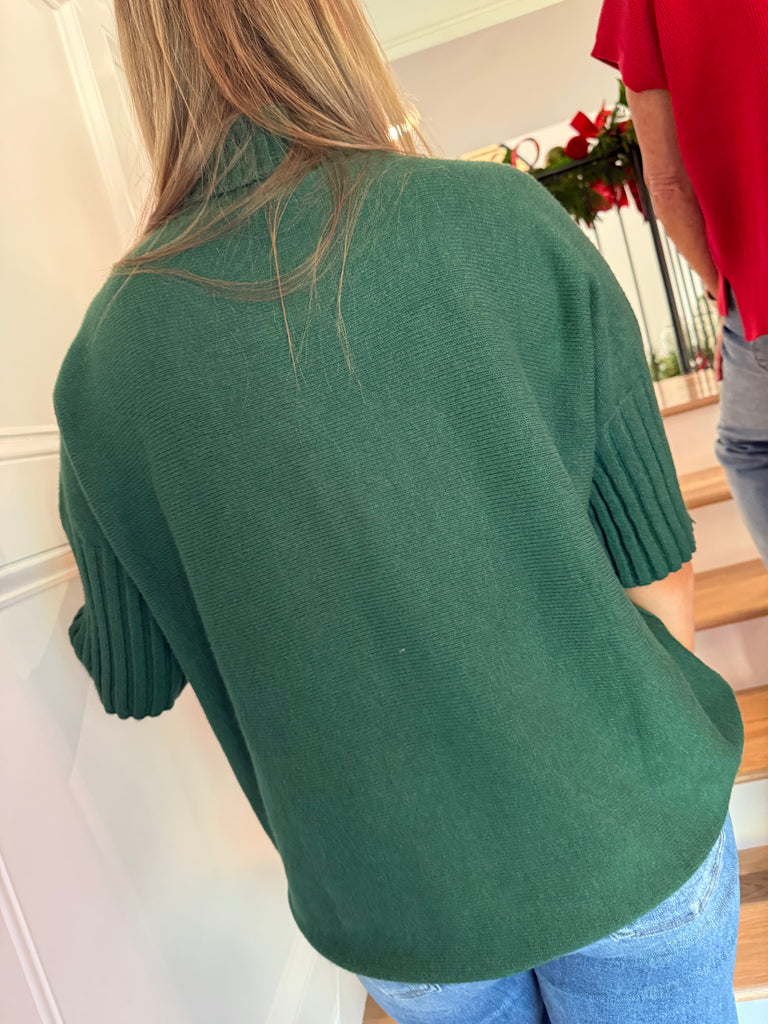 No Hesitation Sweater- Hunter Green