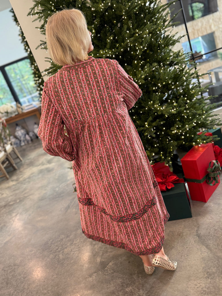 Victoria Dunn East Bay Maxi Dress- Cranberry