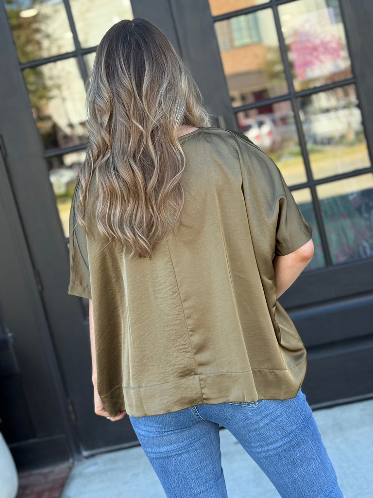 Go with the Flow Blouse- Olive
