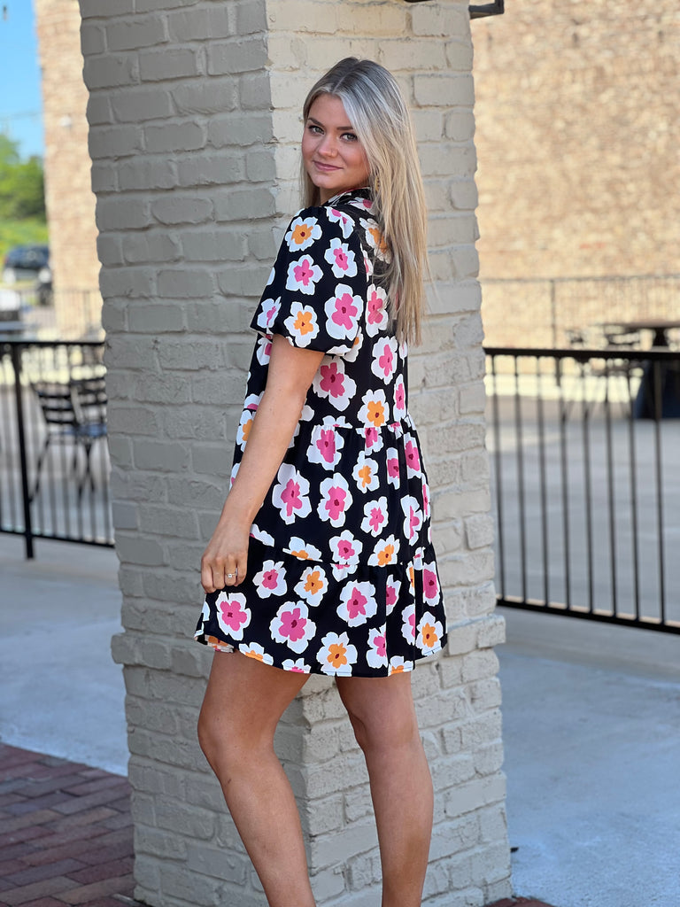 Abstract Florals Dress