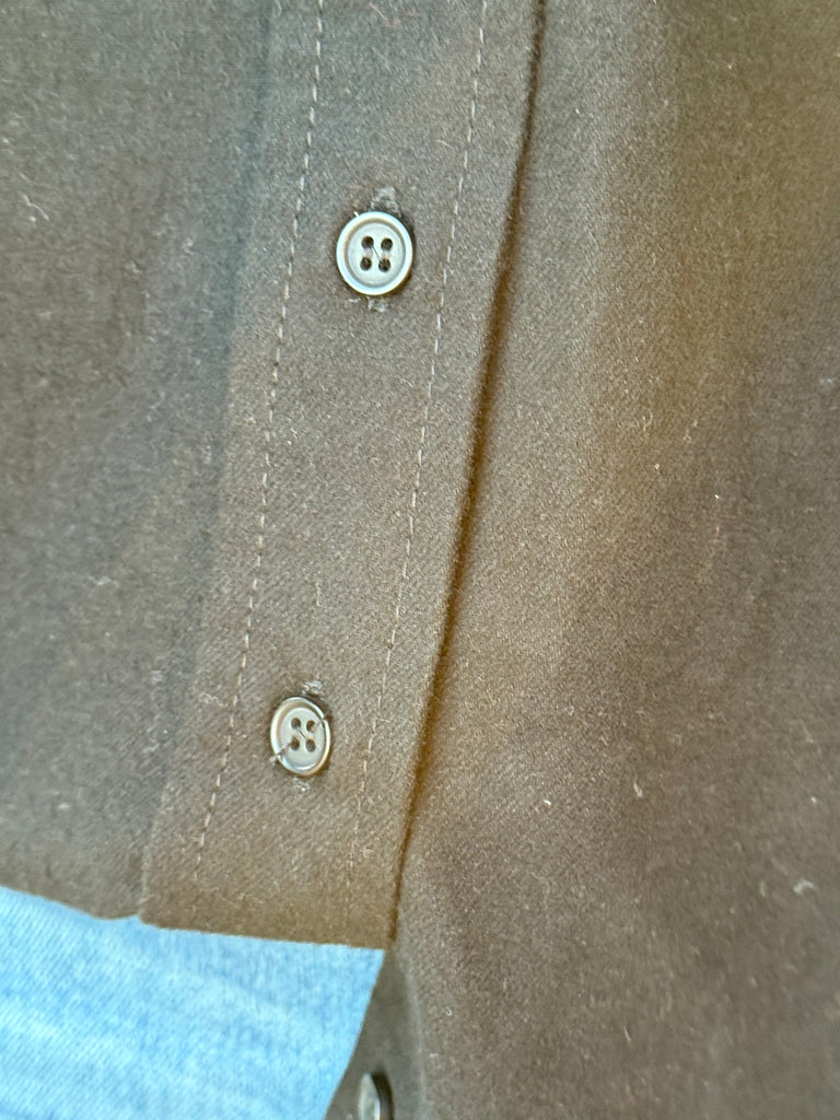 Button Up Twill Shirt- Black