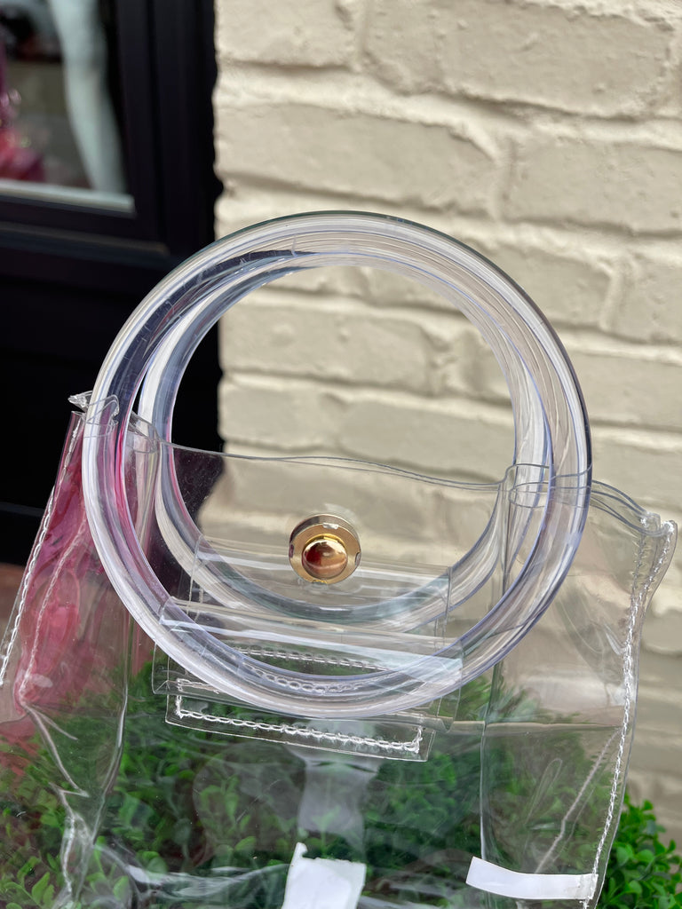 Round Handle Clear Bag