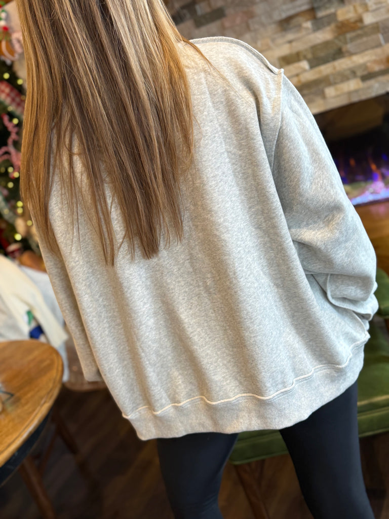 Reversible Mockneck Sweatshirt- Gym/Bed