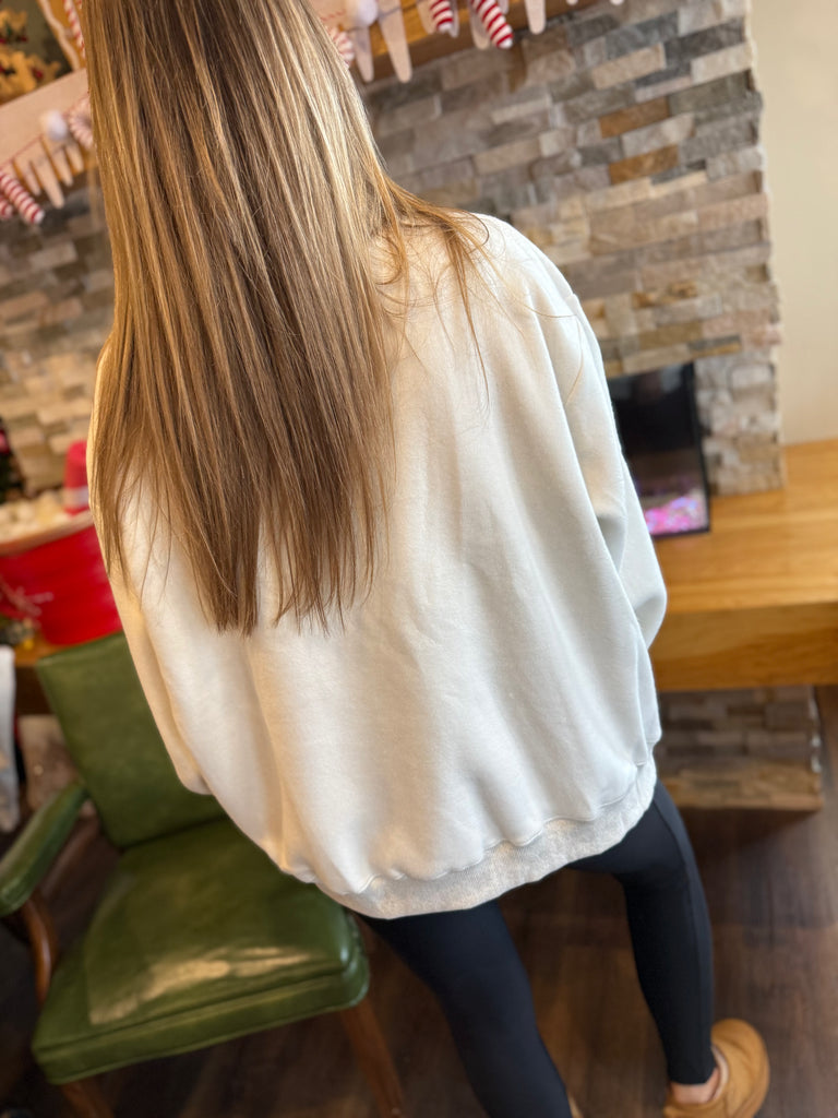 Reversible Mockneck Sweatshirt- Jesus/God is Good