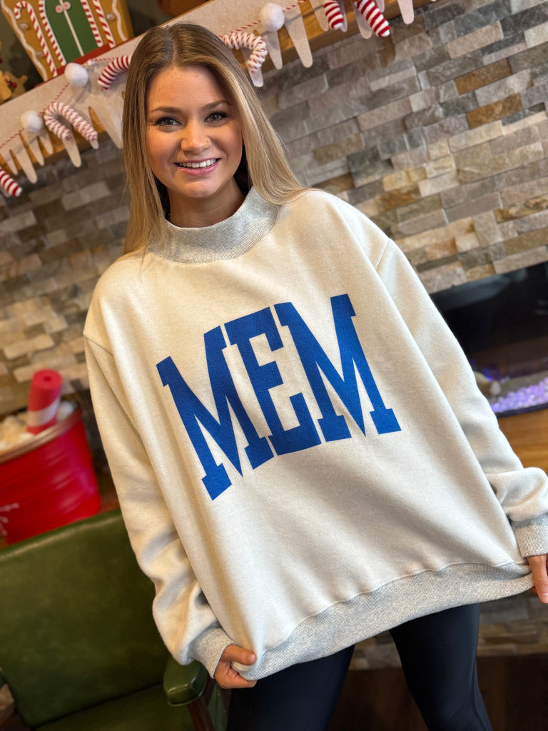 Reversible Mockneck Sweatshirt- Memphis/Mem