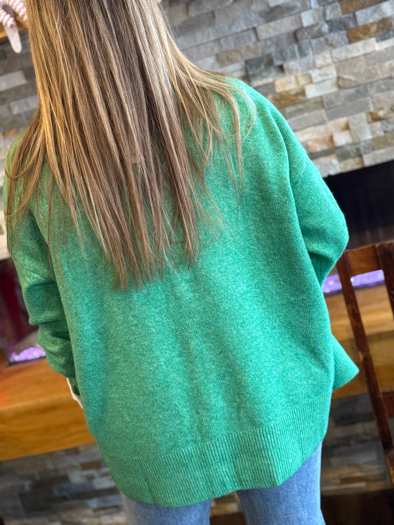 Styled in Green Cardigan