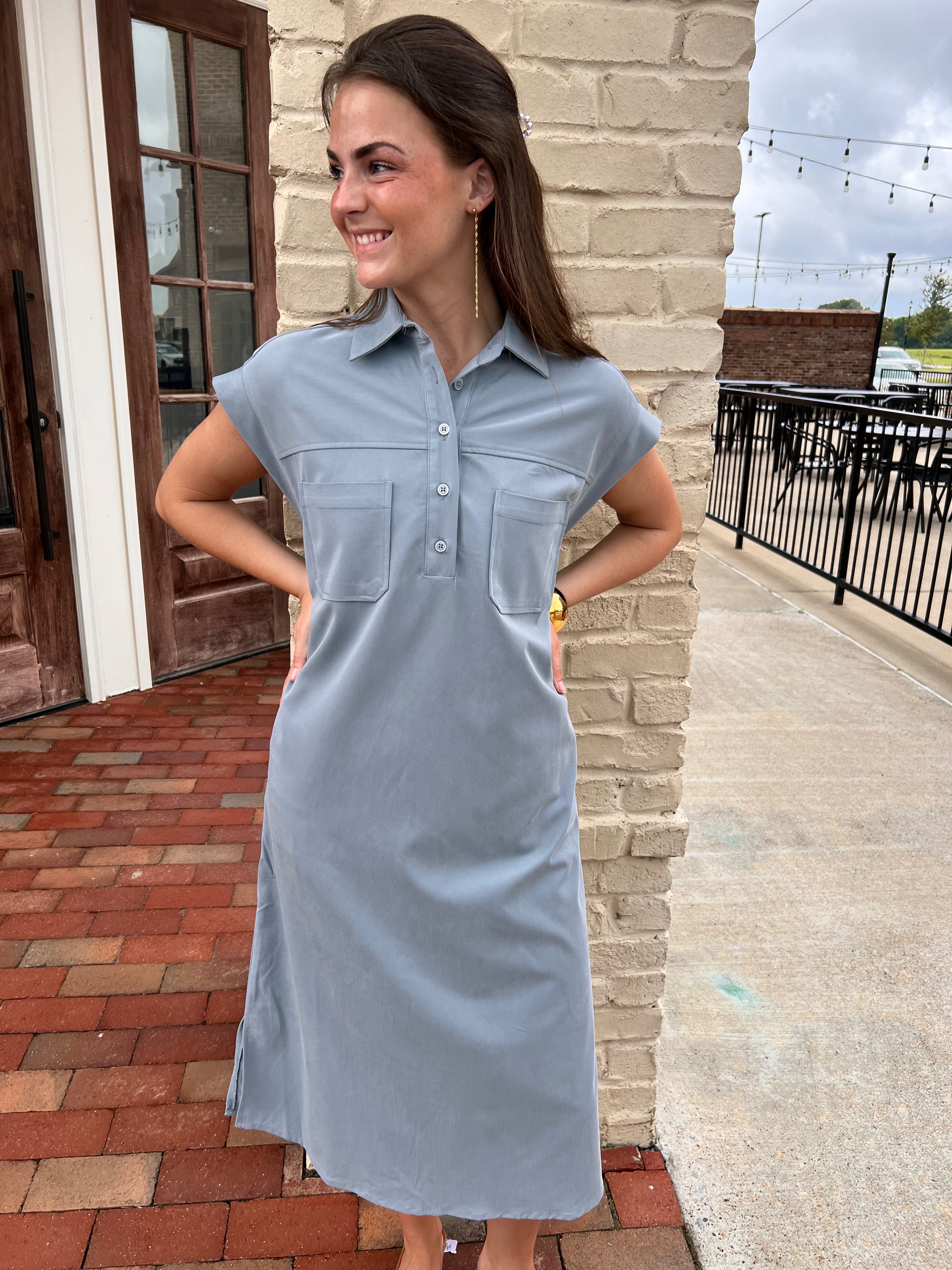 casual chambray dress Classic in Chambray Dress