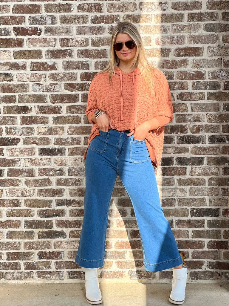 Textured in Coral Top