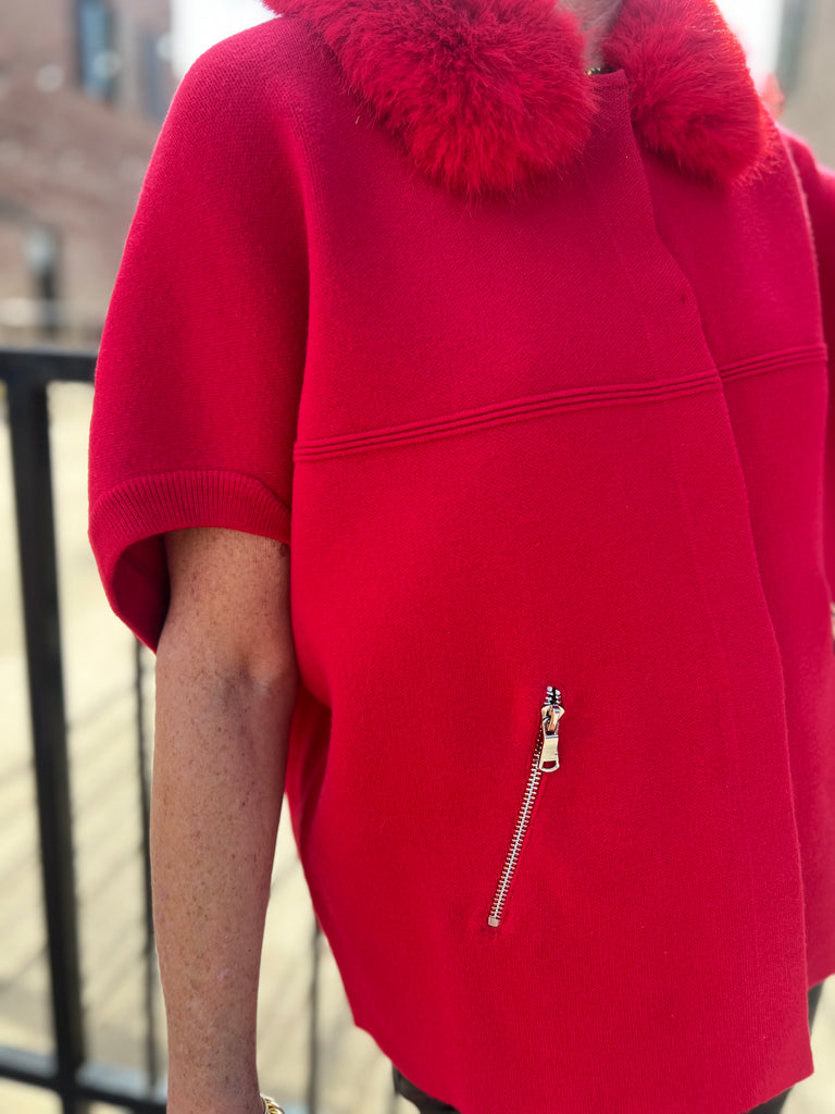 Faux Fur Collared Jacket