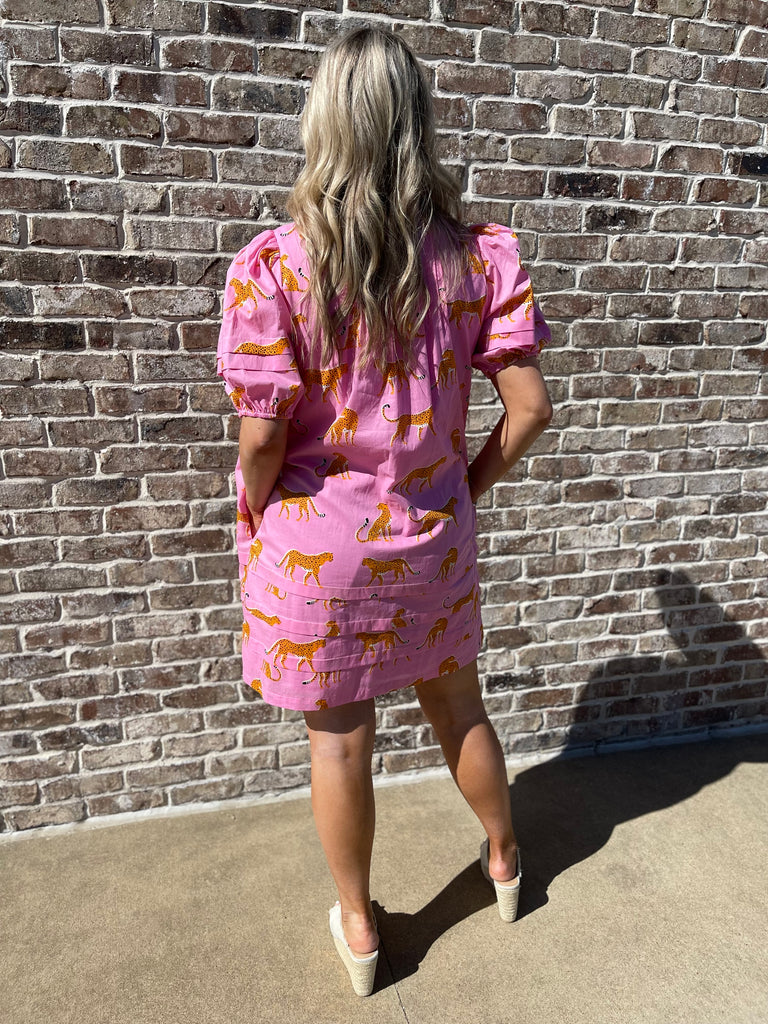 J.Marie Pink Cheetah Dress