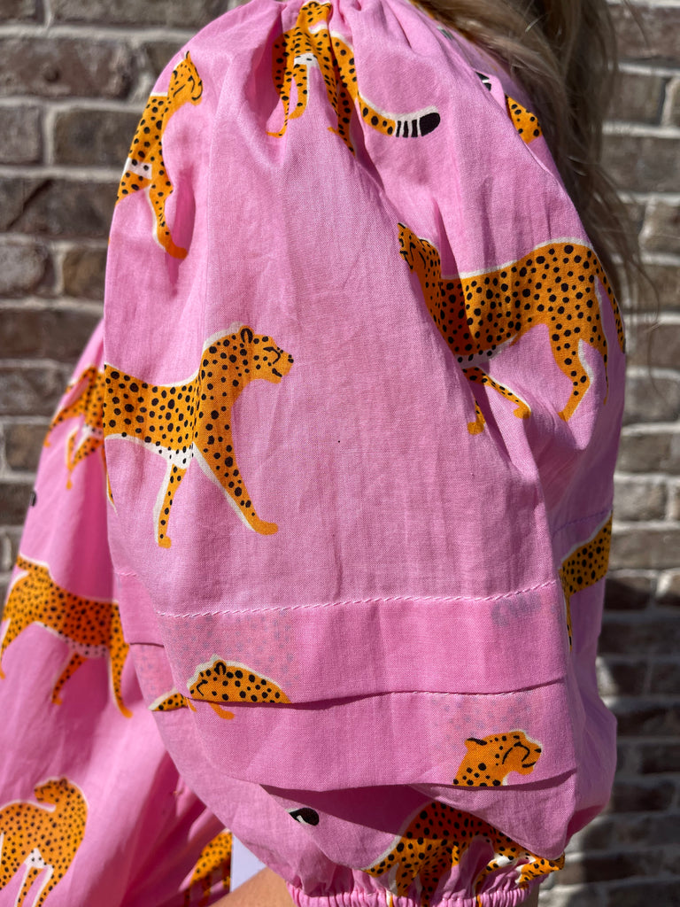 J.Marie Pink Cheetah Dress