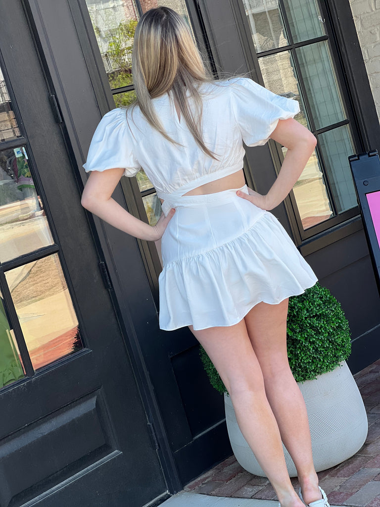 White Cutout Dress