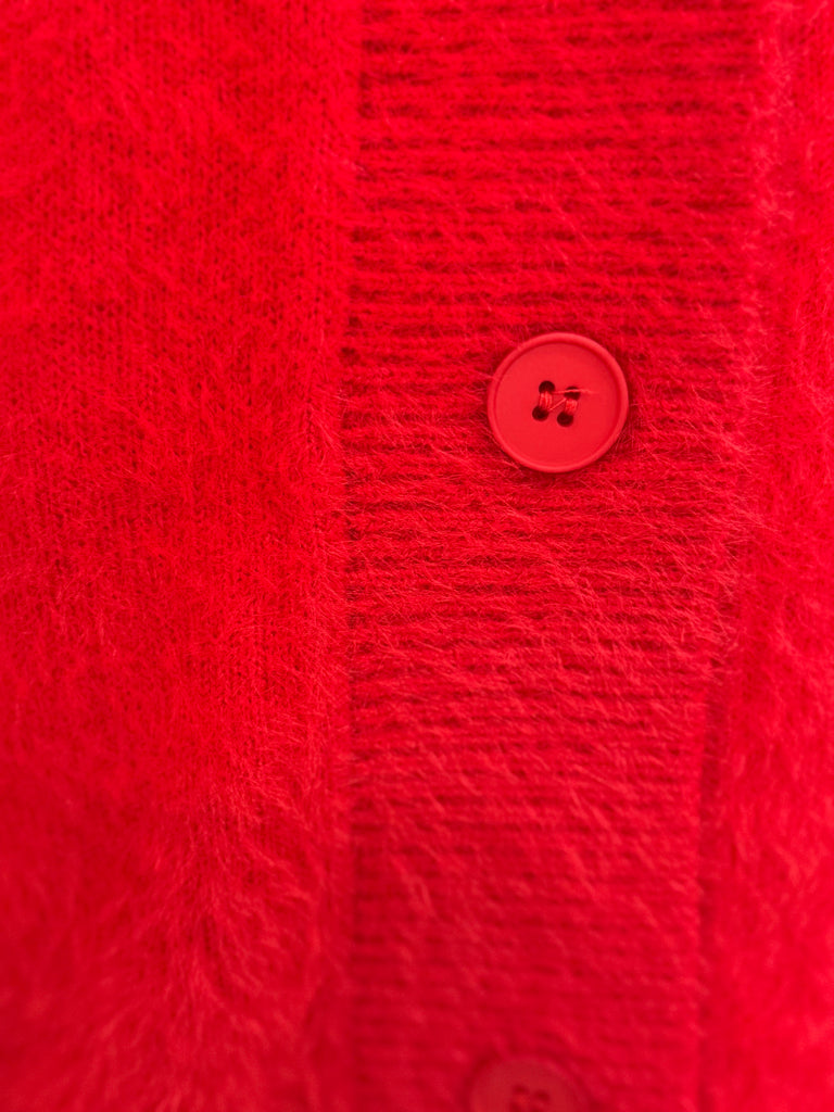 Gingerbread Man Cardigan- Red