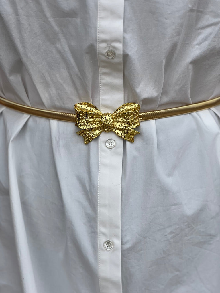 Golden Bow and Belt Set