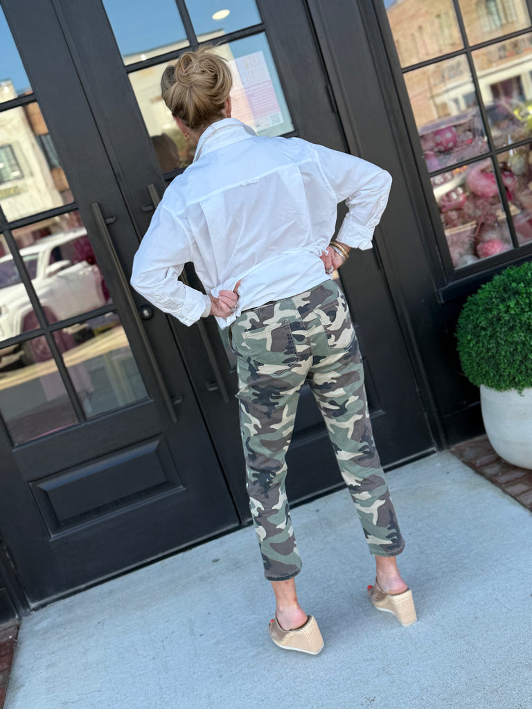 High Rise Pull-On Jogger- Camo