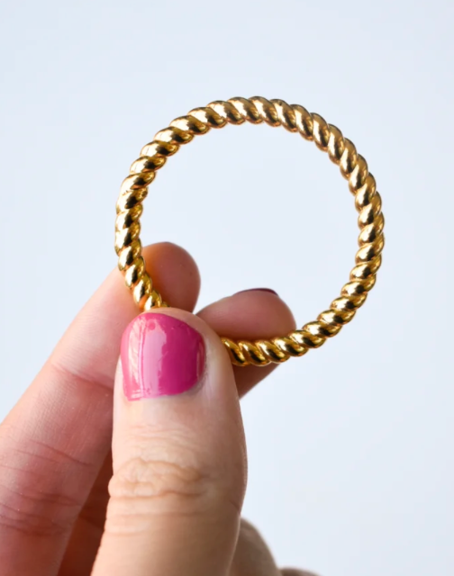 Golden Twist Twilly Ring