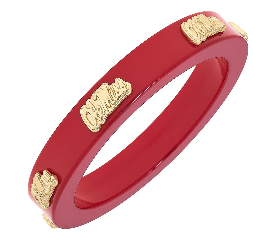 Ole Miss Resin Bangle - Red