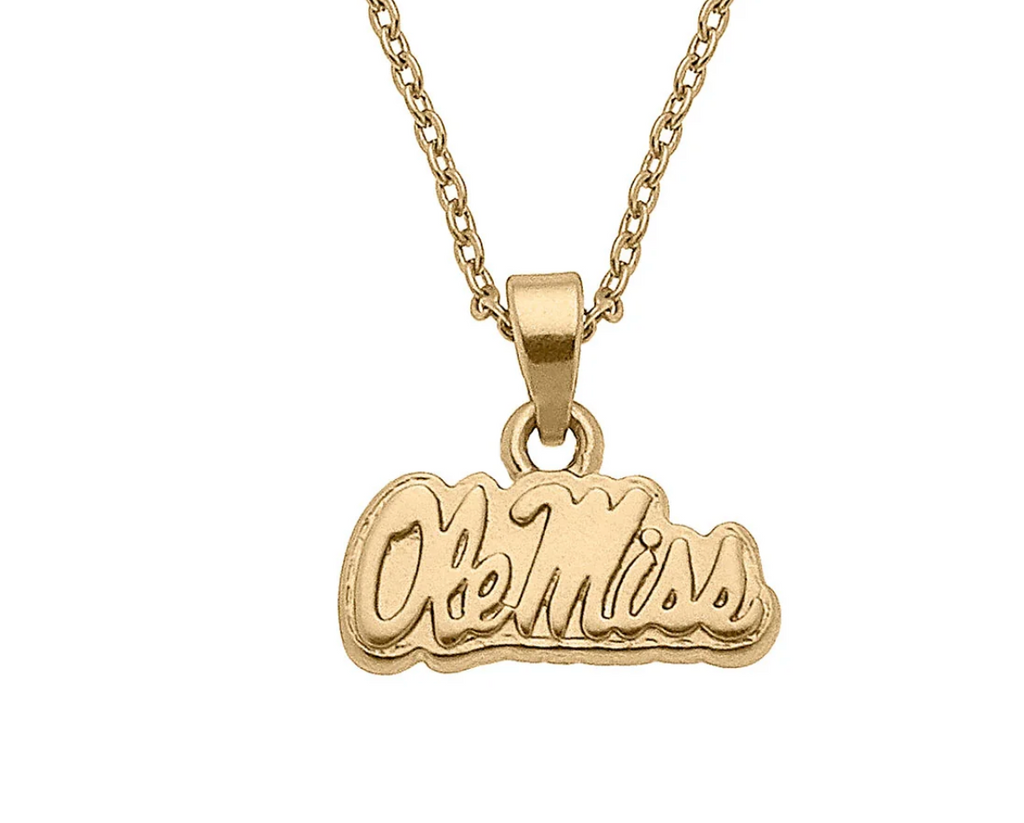 Ole Miss 24K Plated Necklace
