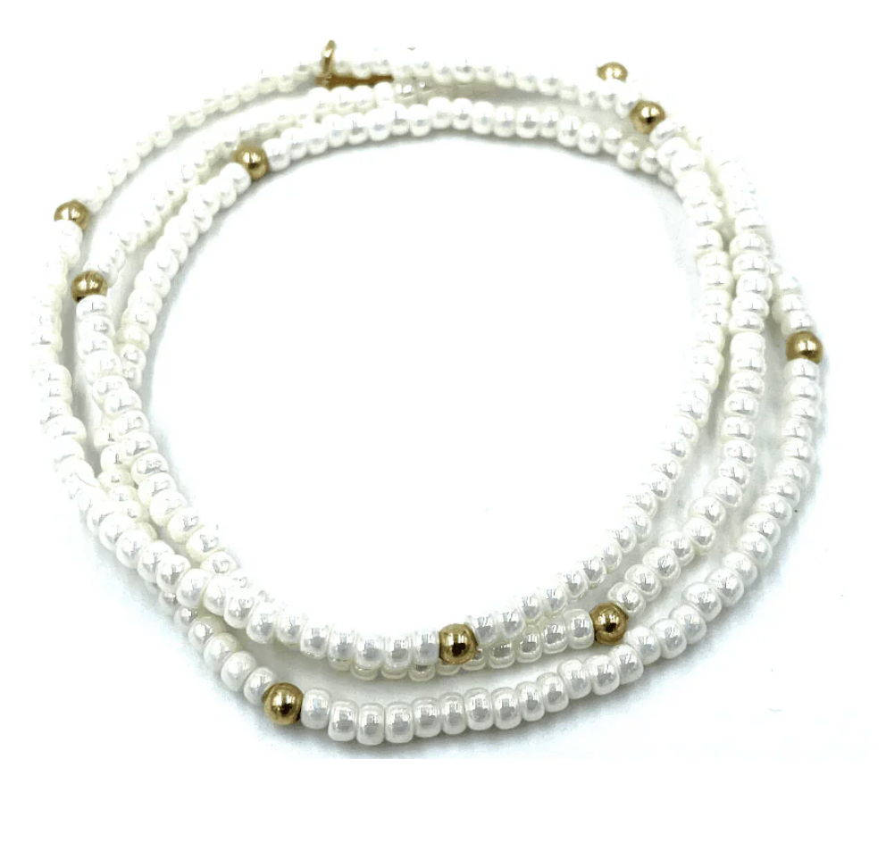 Erin Gray - OG Classic Bracelet Stack in Pearl White