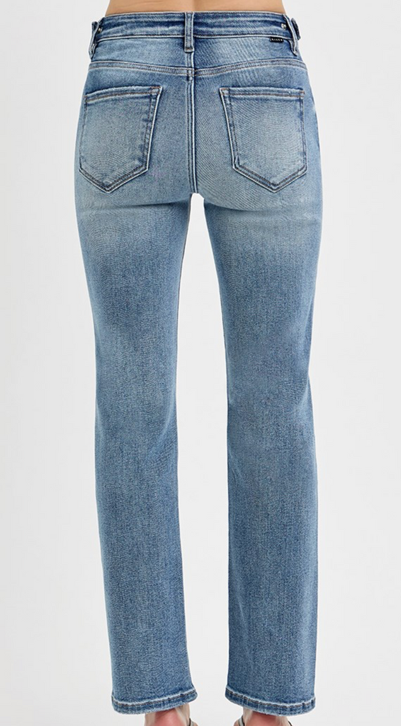 Risen Tummy Control Ankle Jean w/ Adjustable Waist