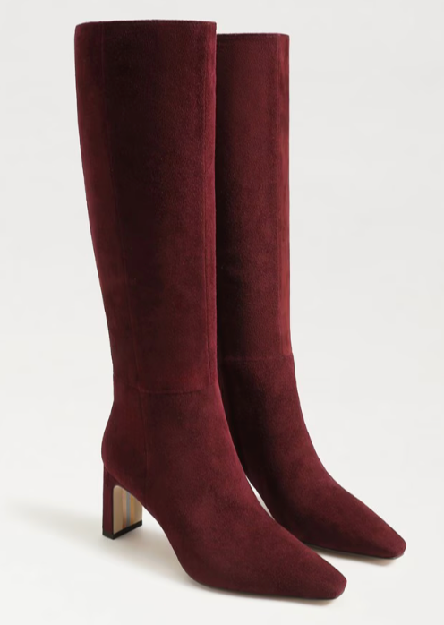 Sam Edelman Sylvia Suede Burgundy Boot