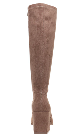 Clara Pull On Block Heel Boot - Taupe