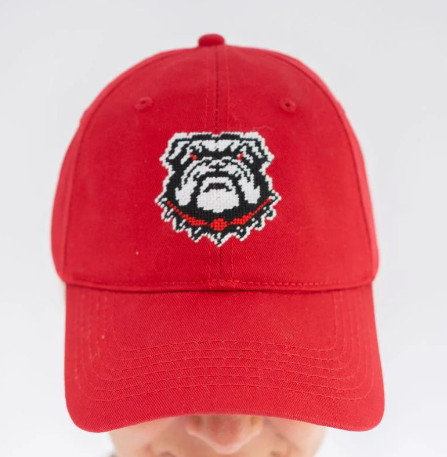 Needlepoint Bulldog Hat