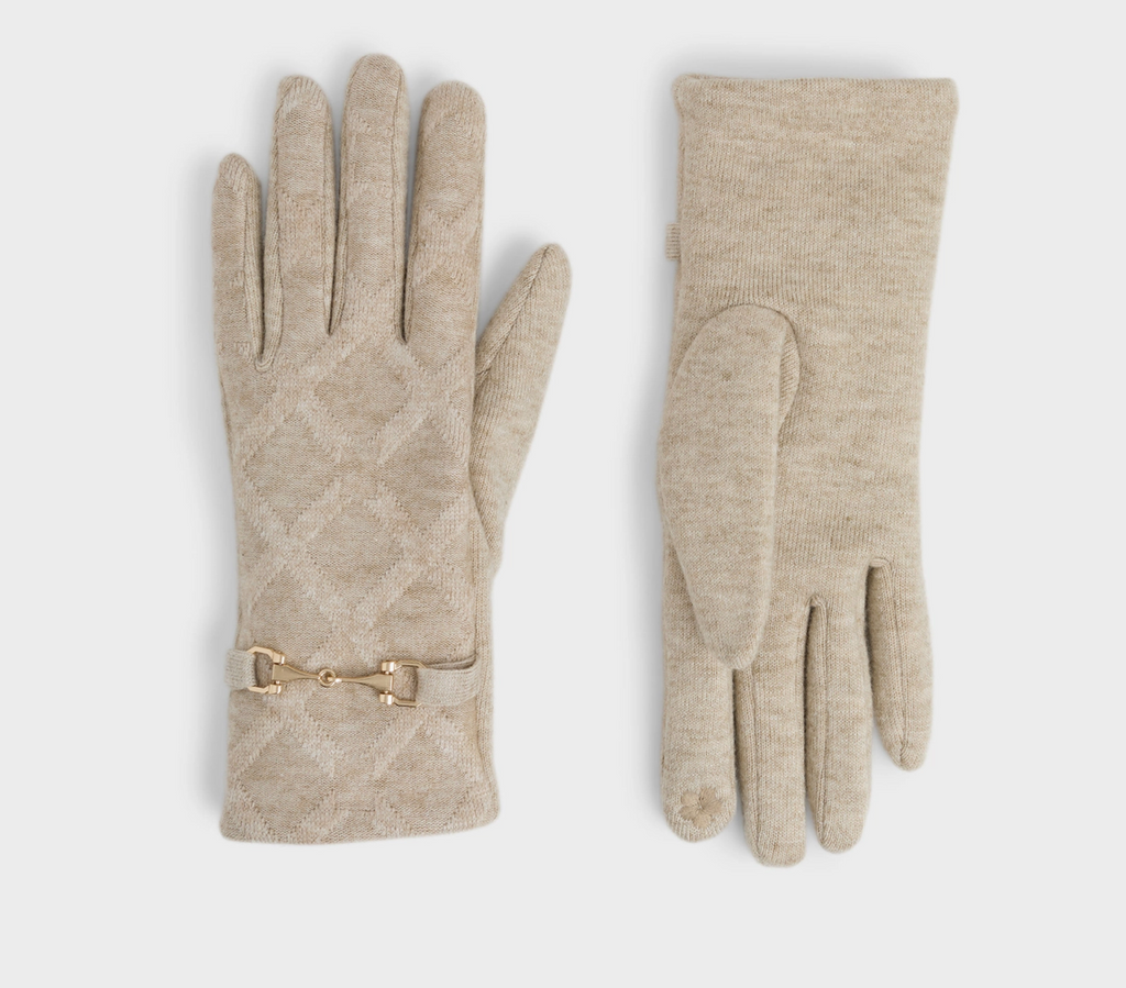 Elegant Checkered Touchscreen Gloves