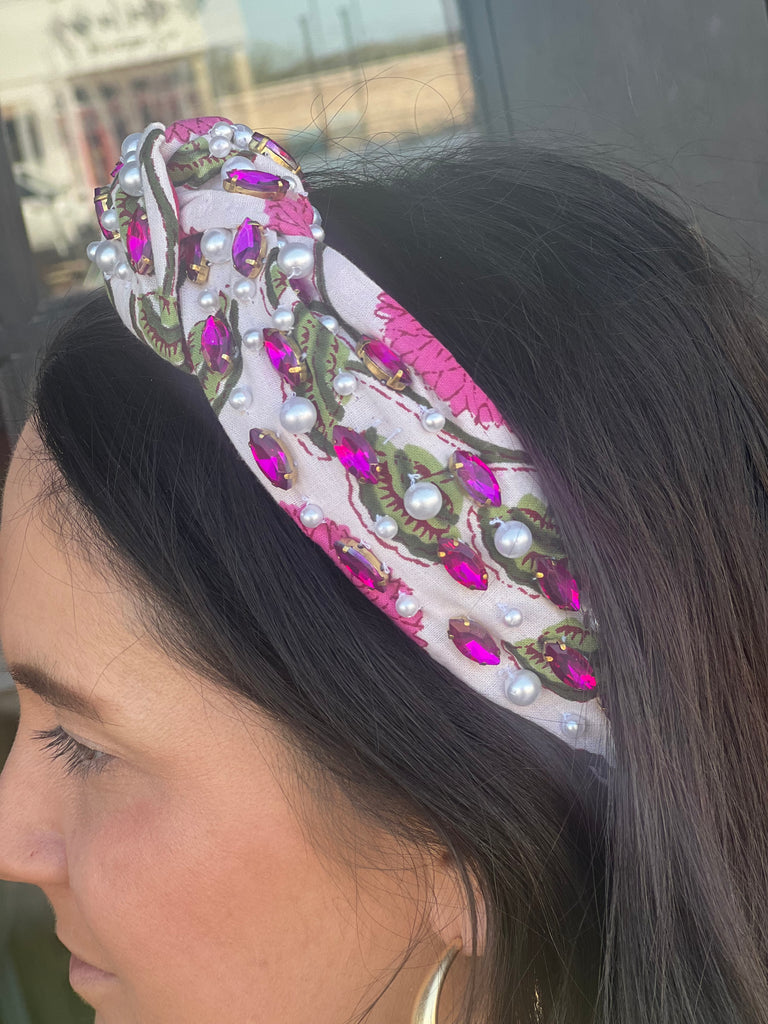 Pink Florals Headband