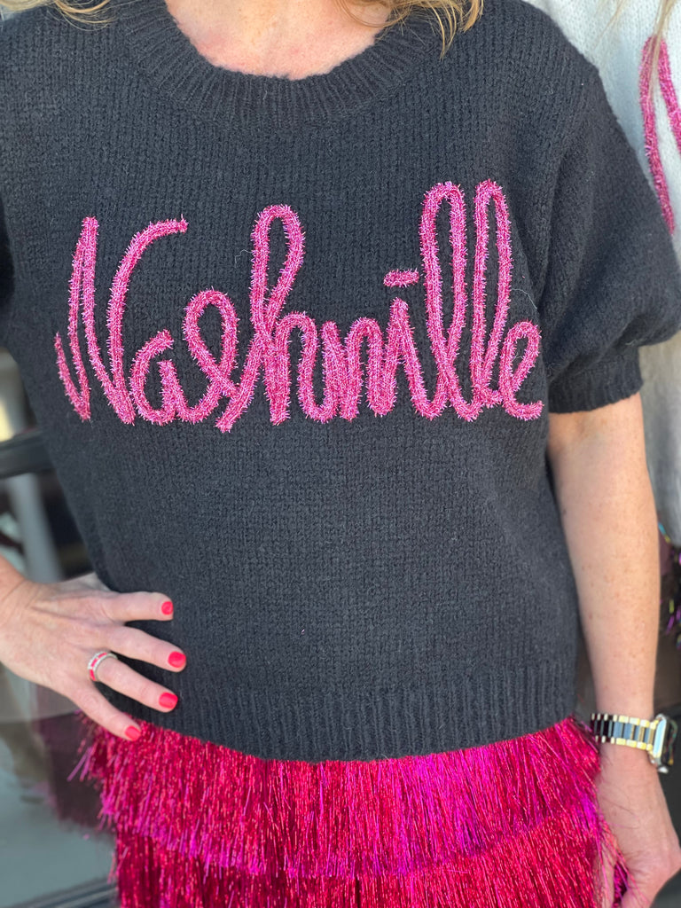 Nashville Knit Sweater- Black