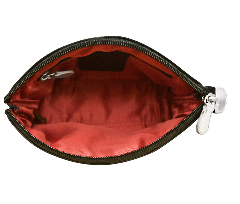 Travel Hot Lip Leather Cosmetic Bag