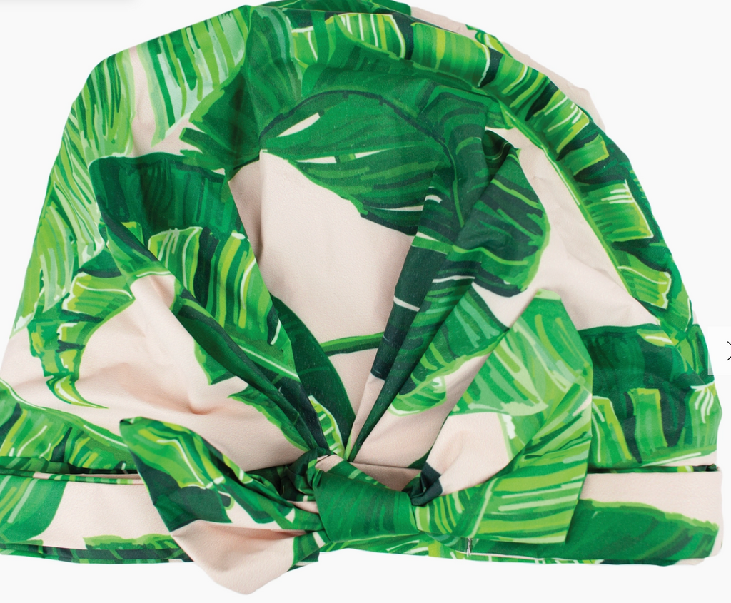 Luxe Shower Cap Palm Print