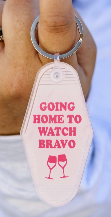 Going Home to Watch Bravo Keychain