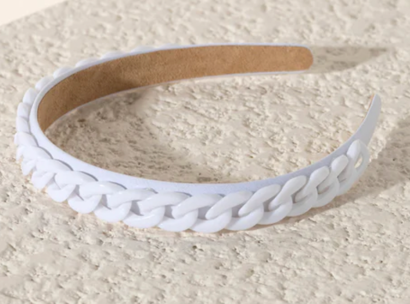 Chainlink Headband-White